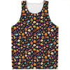 Halloween Candy Pattern Print Men's Tank Top