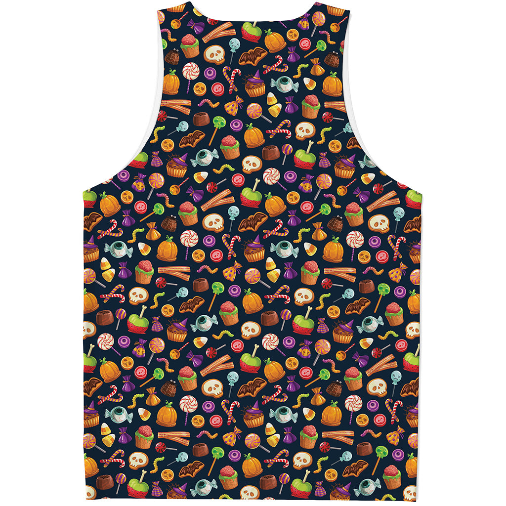 Halloween Candy Pattern Print Men's Tank Top