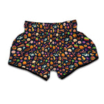 Halloween Candy Pattern Print Muay Thai Boxing Shorts