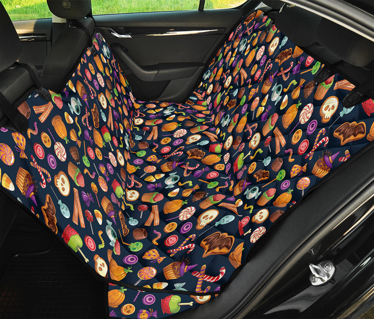 Halloween Candy Pattern Print Pet Car Back Seat Cover