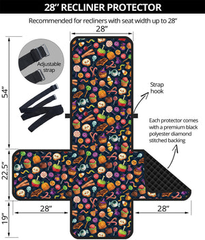 Halloween Candy Pattern Print Recliner Protector