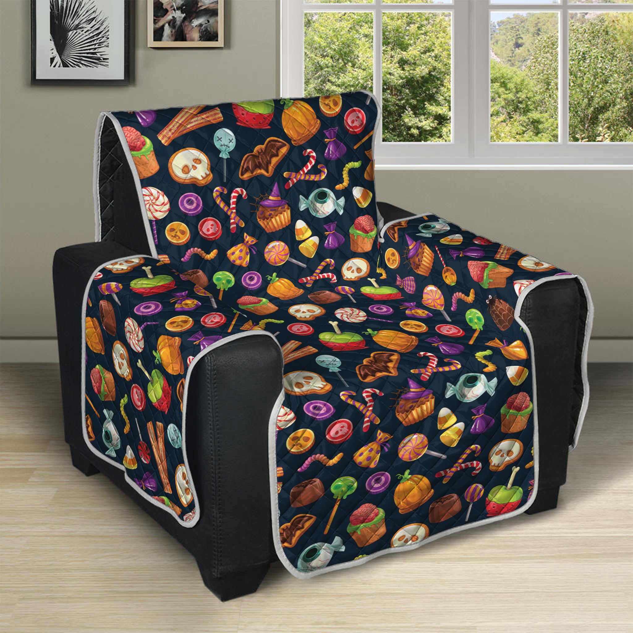 Halloween Candy Pattern Print Recliner Protector