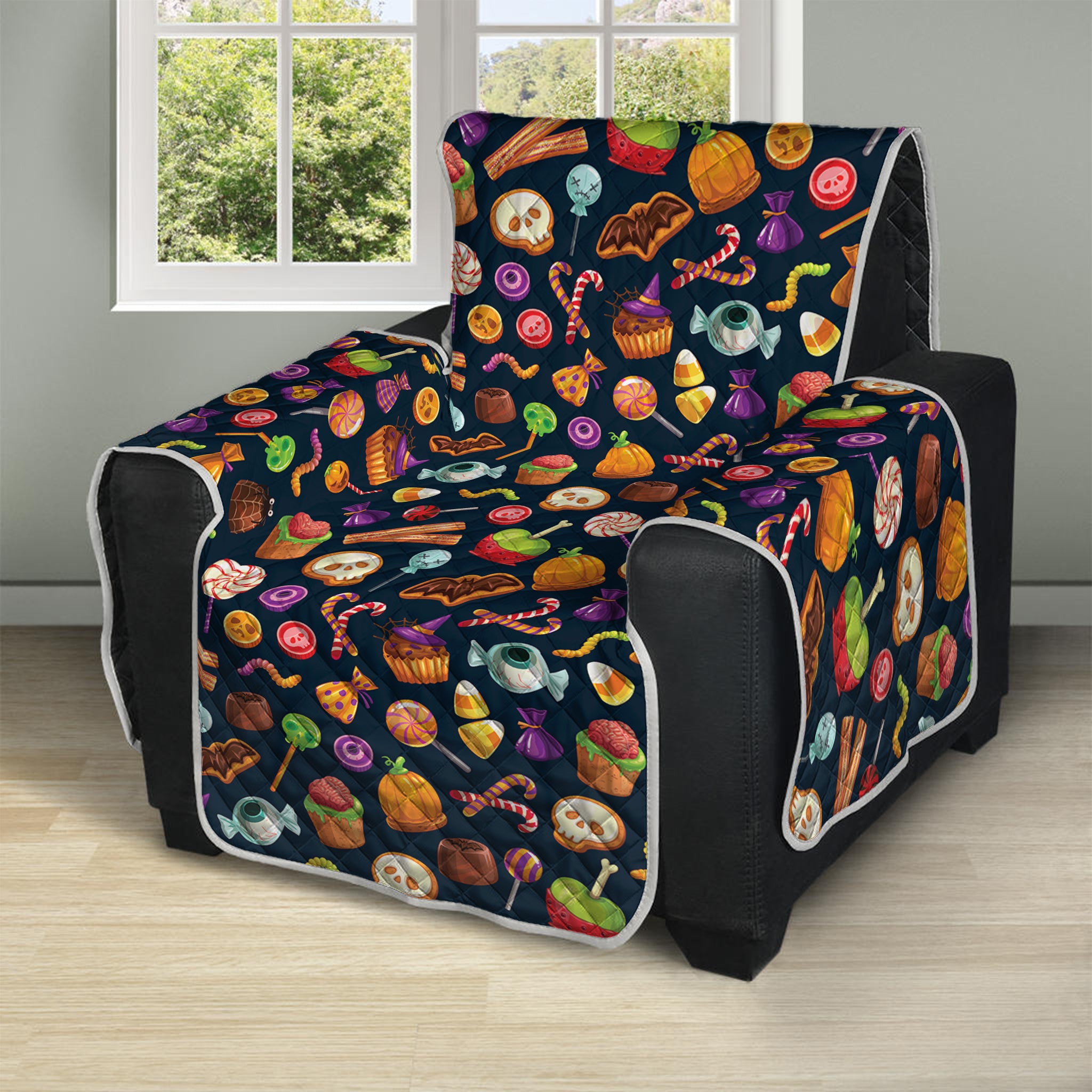 Halloween Candy Pattern Print Recliner Protector