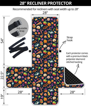 Halloween Candy Pattern Print Recliner Protector