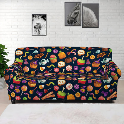 Halloween Candy Pattern Print Sofa Cover