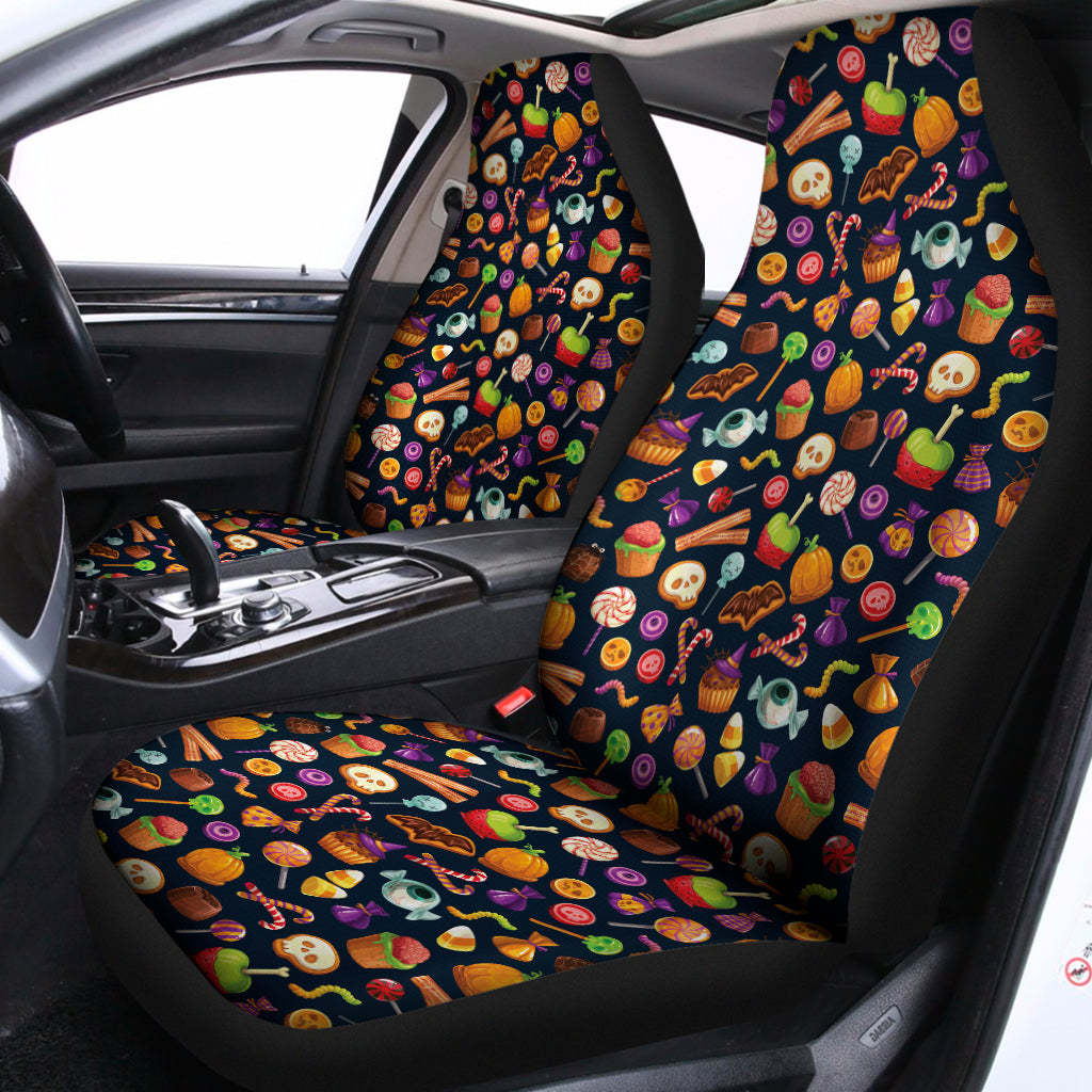 Halloween Candy Pattern Print Universal Fit Car Seat Covers