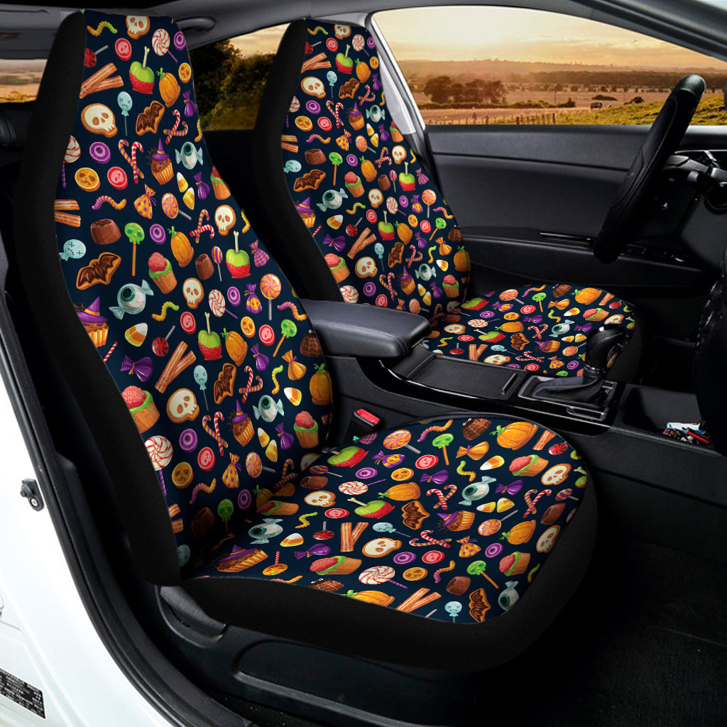 Halloween Candy Pattern Print Universal Fit Car Seat Covers