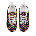 Halloween Candy Pattern Print White Sneakers