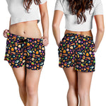 Halloween Candy Pattern Print Women's Shorts