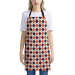 Halloween Checked Pattern Print Apron