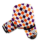 Halloween Checked Pattern Print Boxing Gloves