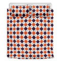 Halloween Checked Pattern Print Duvet Cover Bedding Set