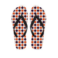 Halloween Checked Pattern Print Flip Flops