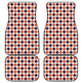Halloween Checked Pattern Print Front and Back Car Floor Mats