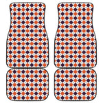 Halloween Checked Pattern Print Front and Back Car Floor Mats