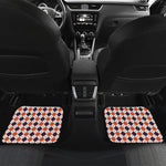 Halloween Checked Pattern Print Front and Back Car Floor Mats