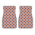 Halloween Checked Pattern Print Front Car Floor Mats