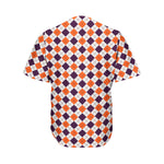 Halloween Checked Pattern Print Men's Baseball Jersey