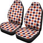 Halloween Checked Pattern Print Universal Fit Car Seat Covers