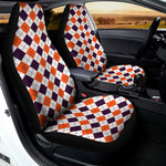 Halloween Checked Pattern Print Universal Fit Car Seat Covers