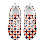 Halloween Checked Pattern Print White Sneakers