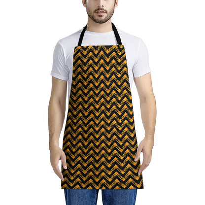 Halloween Chevron Pattern Print Apron