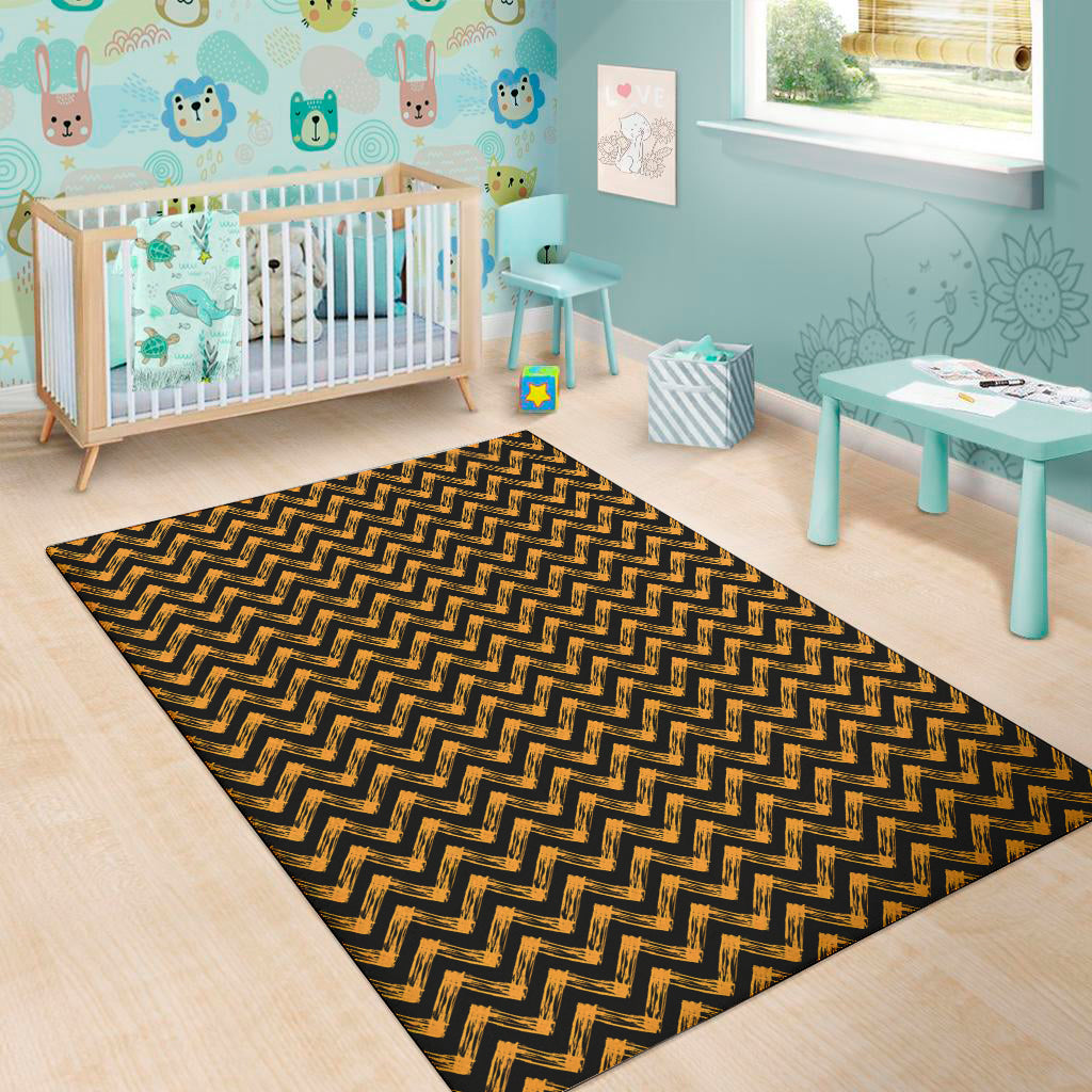 Halloween Chevron Pattern Print Area Rug