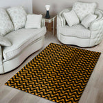 Halloween Chevron Pattern Print Area Rug