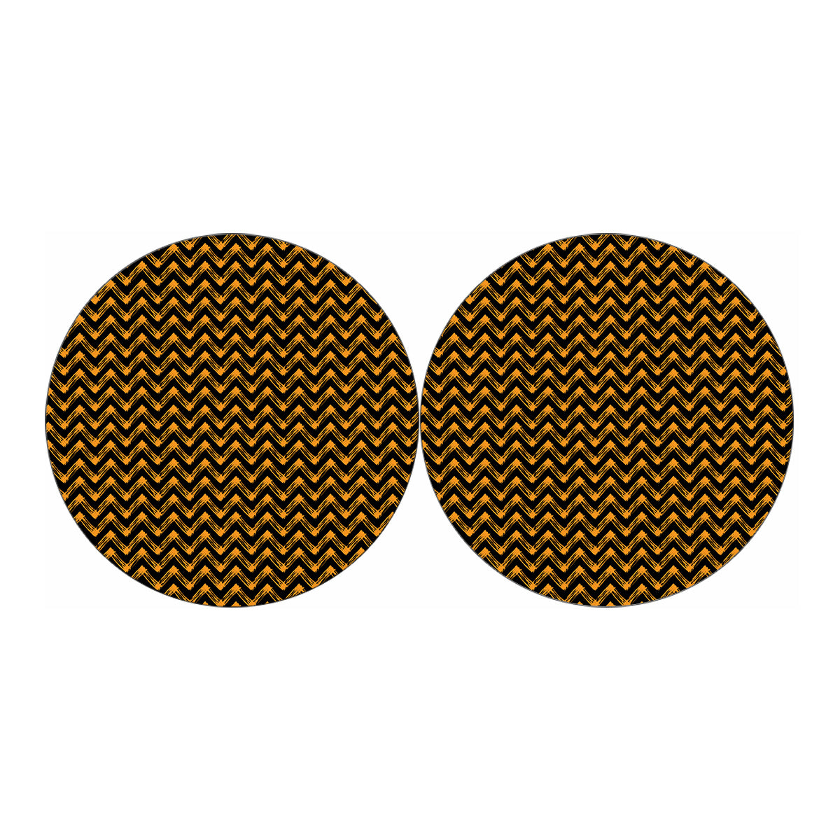 Halloween Chevron Pattern Print Car Coasters
