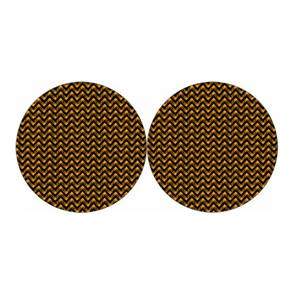 Halloween Chevron Pattern Print Car Coasters