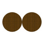 Halloween Chevron Pattern Print Car Coasters