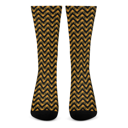 Halloween Chevron Pattern Print Crew Socks