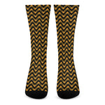 Halloween Chevron Pattern Print Crew Socks