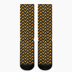 Halloween Chevron Pattern Print Crew Socks