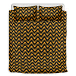 Halloween Chevron Pattern Print Duvet Cover Bedding Set