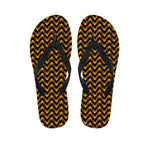 Halloween Chevron Pattern Print Flip Flops