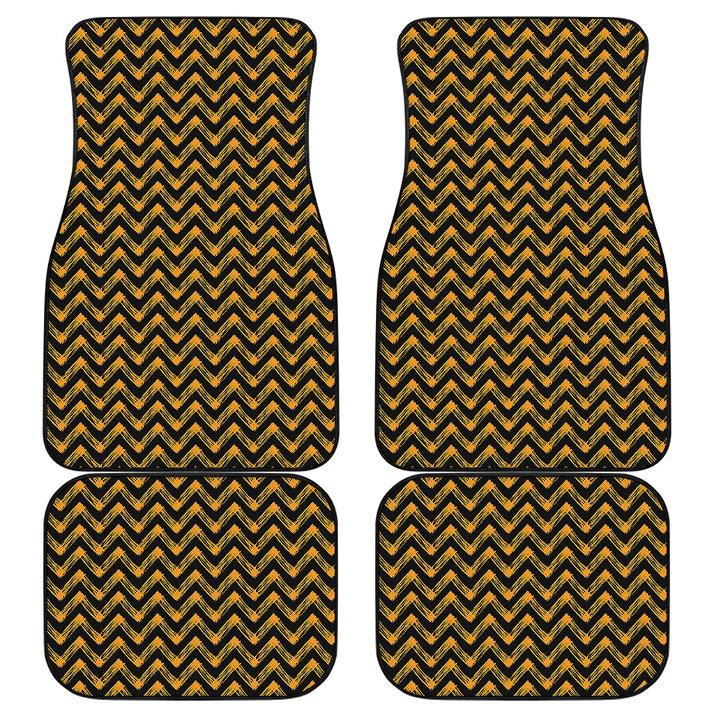 Halloween Chevron Pattern Print Front and Back Car Floor Mats