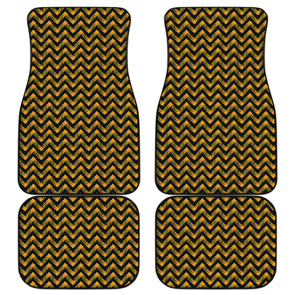 Halloween Chevron Pattern Print Front and Back Car Floor Mats