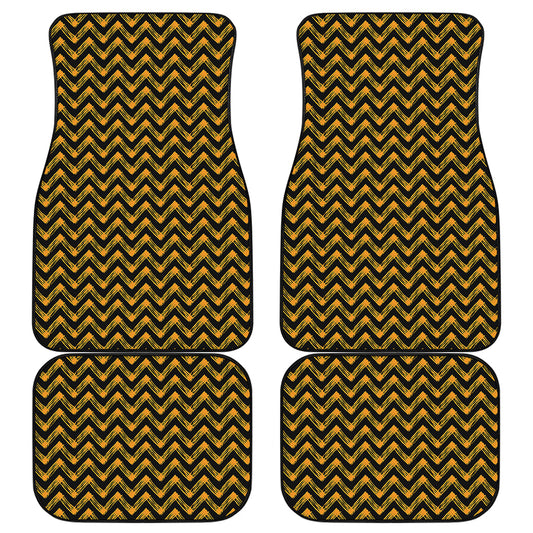 Halloween Chevron Pattern Print Front and Back Car Floor Mats