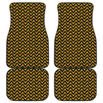 Halloween Chevron Pattern Print Front and Back Car Floor Mats