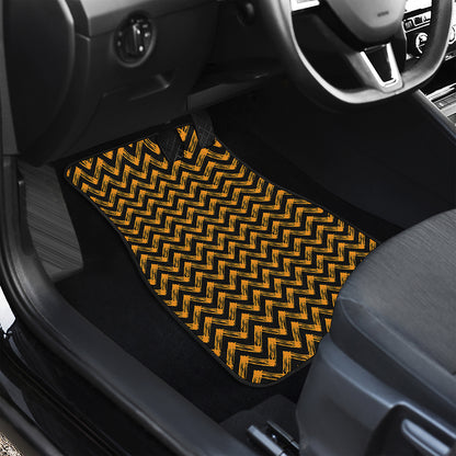 Halloween Chevron Pattern Print Front and Back Car Floor Mats