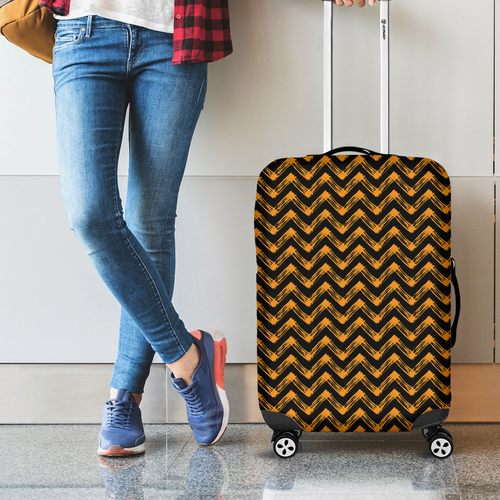 Halloween Chevron Pattern Print Luggage Cover