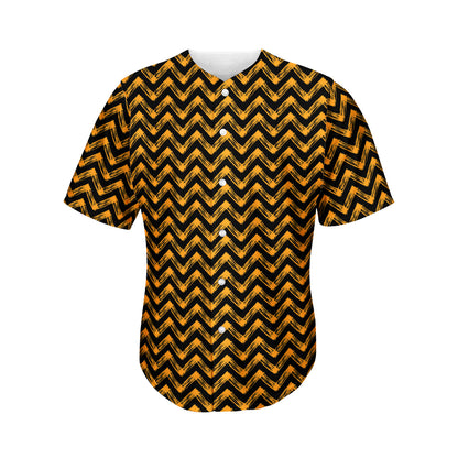 Halloween Chevron Pattern Print Men's Baseball Jersey