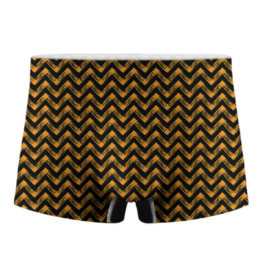 Halloween Chevron Pattern Print Men's Boxer Briefs