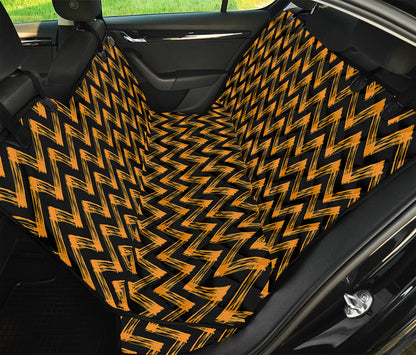 Halloween Chevron Pattern Print Pet Car Back Seat Cover