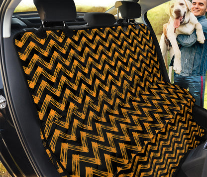 Halloween Chevron Pattern Print Pet Car Back Seat Cover