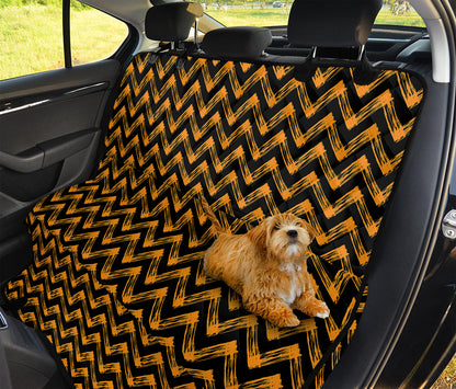 Halloween Chevron Pattern Print Pet Car Back Seat Cover