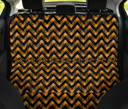 Halloween Chevron Pattern Print Pet Car Back Seat Cover