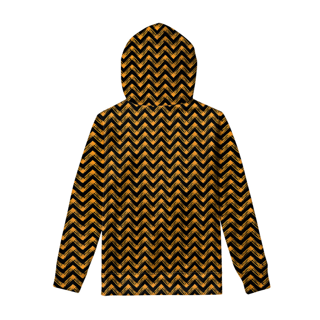 Halloween Chevron Pattern Print Pullover Hoodie