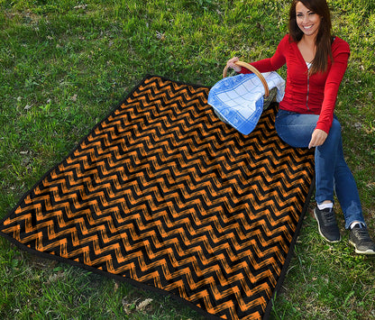 Halloween Chevron Pattern Print Quilt